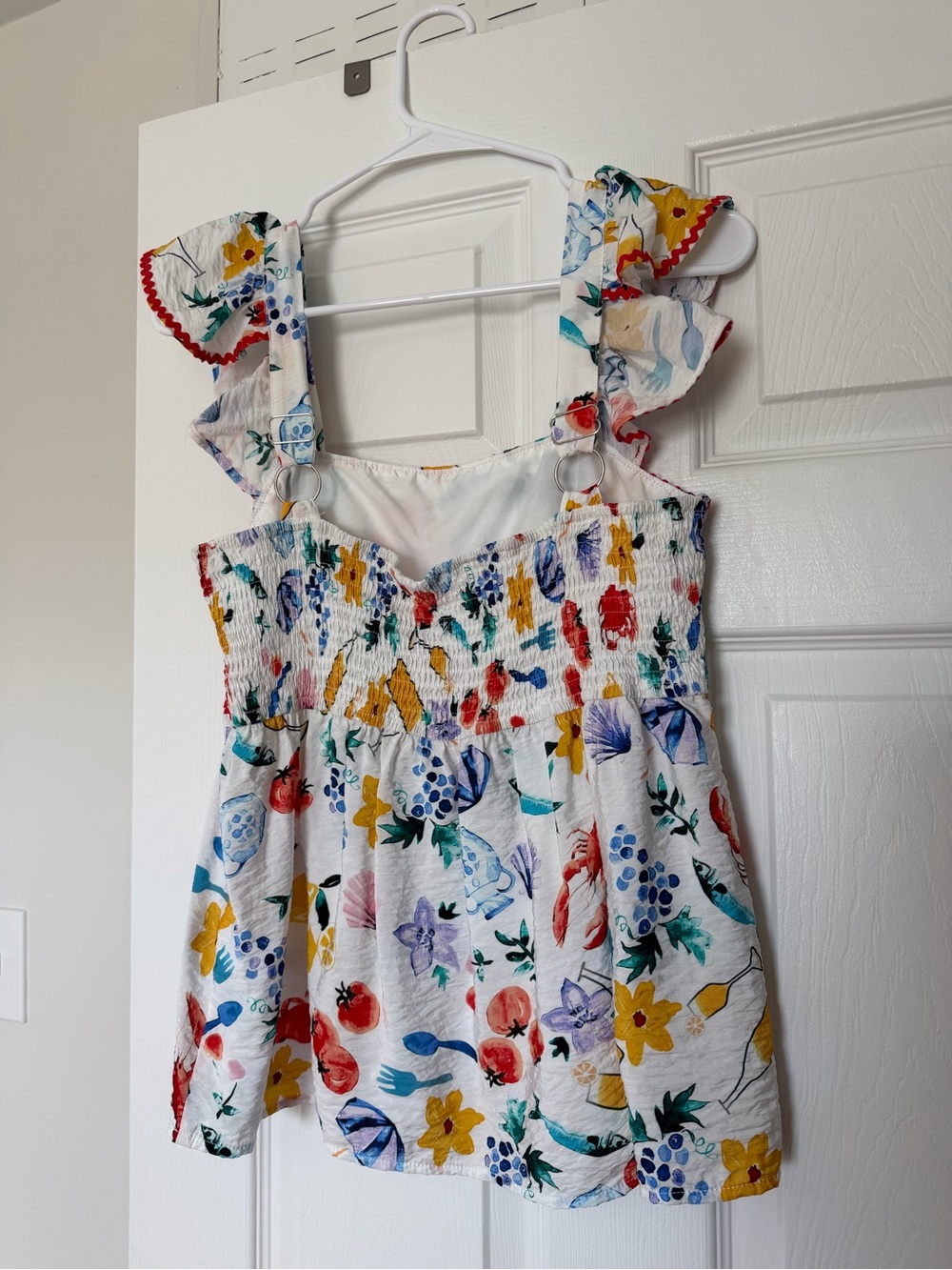 Pink Lily All l've Got Icon Printed Woven Peplum Top - Picture 2 of 5